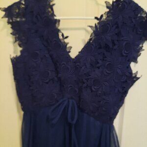 80% off Evening Gown Guipure Lace Bodice and Chiffon Skirt